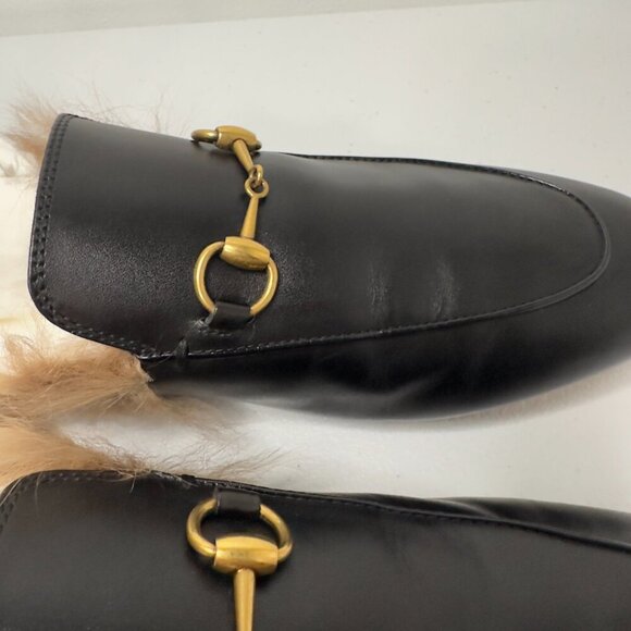 Gucci Princetown Fur Mules - Picture 9 of 16
